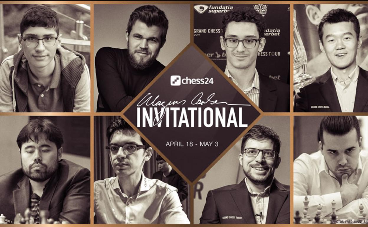 Cartel del torneo, con los ocho participantes. 