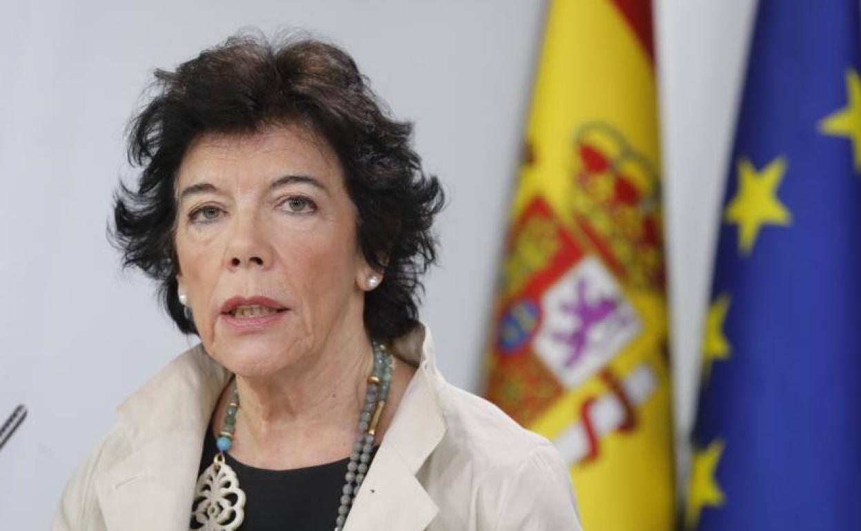 La Ministra de Educación y Formación Profesional, Isabel Celaá
