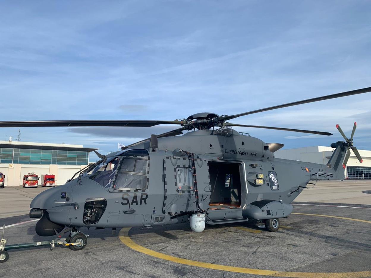 El nuevo helicóptero NH90 del Ejército del Aire, que iba a ser una de las principales novedades. 