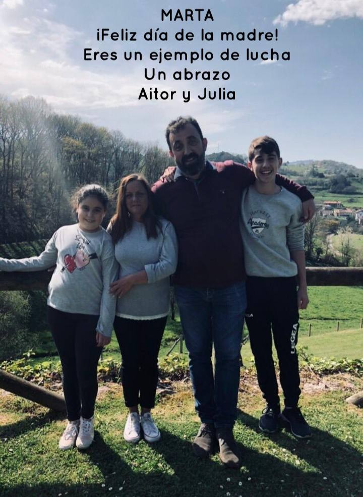 ¡Feliz día de la madre! Eres un ejemplo de lucha. Un abrazo. Aitor y Julia
