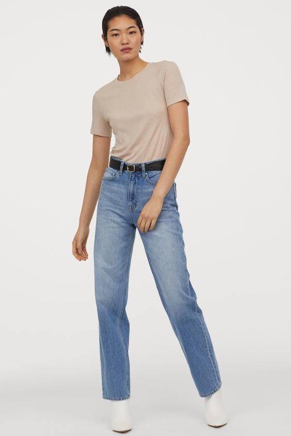 Jeans straight high waist de H&M, 39,99 euros.