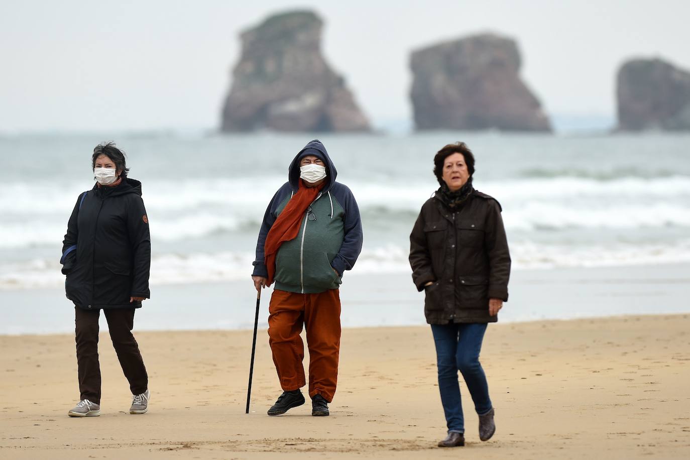 Playa en Hendaya, Francia