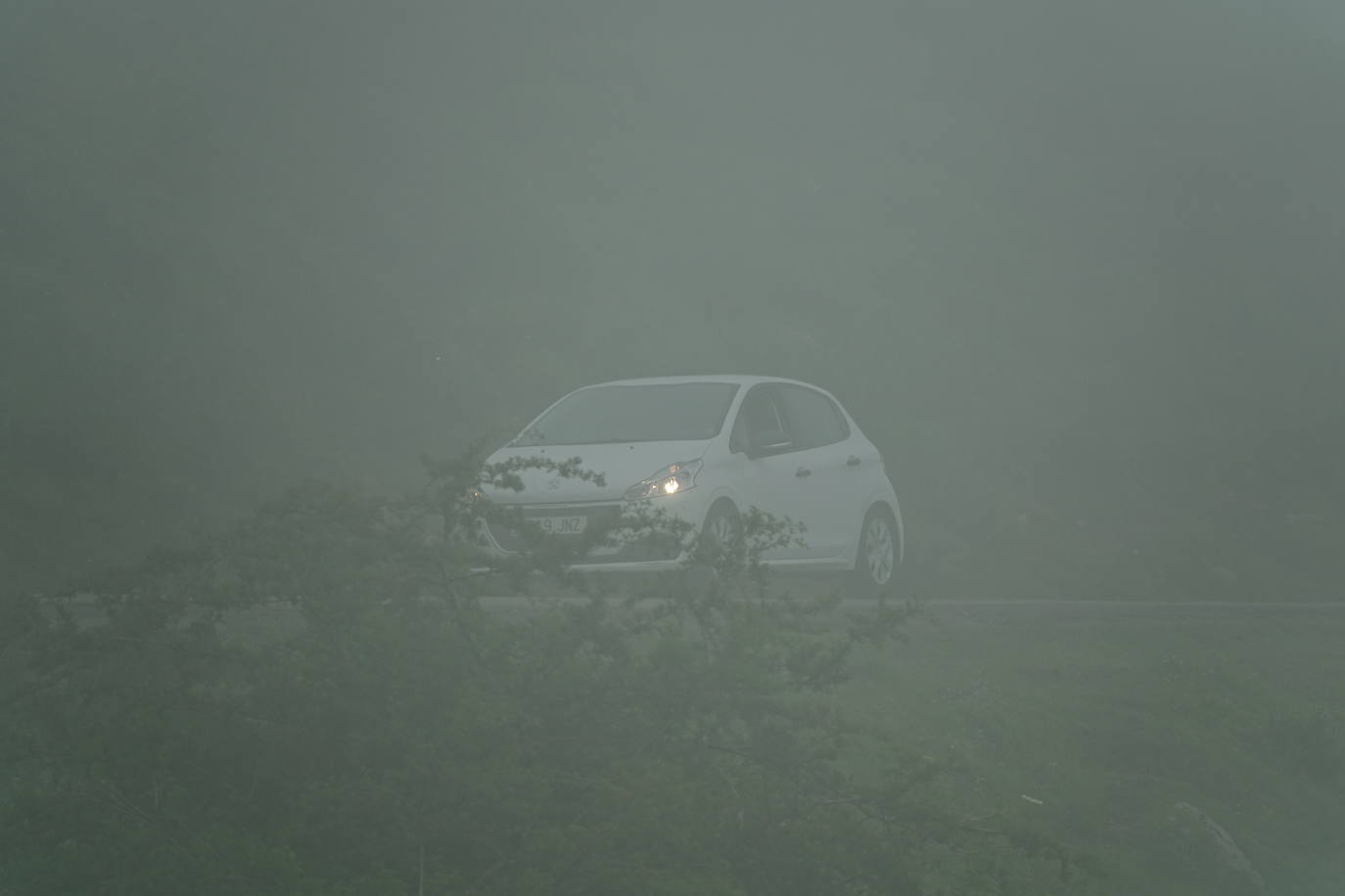 La niebla y los efectos del coronavirus provocan que los Lagos de Covadonga continuaran hoy con una afluencia notablemente inferior a la habitual