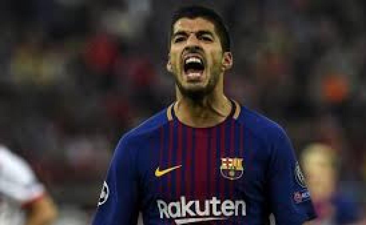 Luis Suárez, durante un partido con el Barça. 