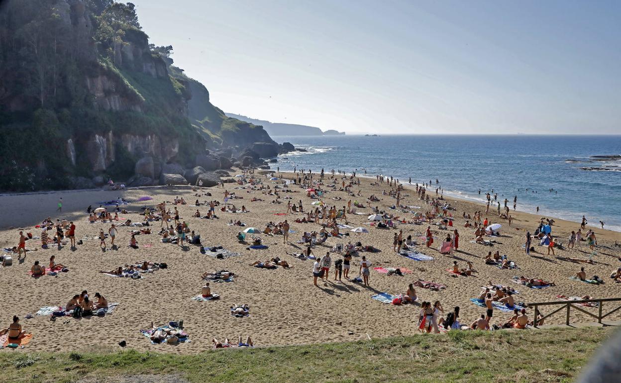 Playa de La Ñora el pasado mes de mayo.