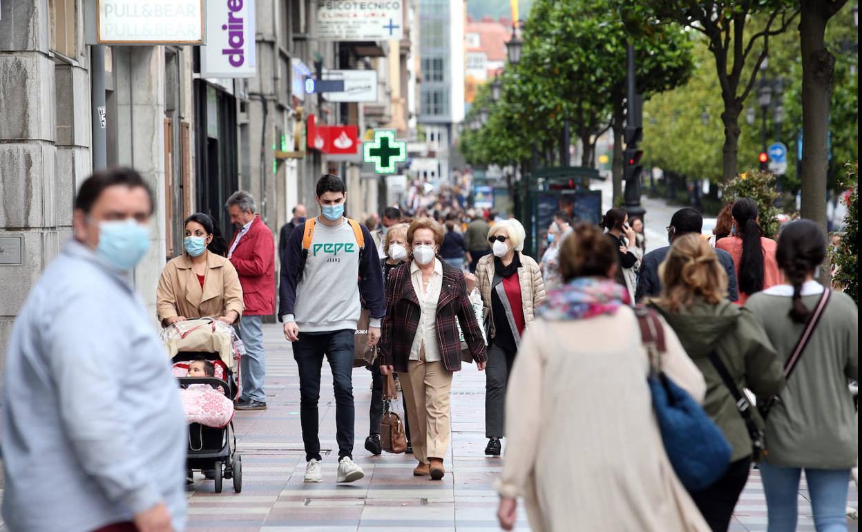 Calle Uría, en Oviedo