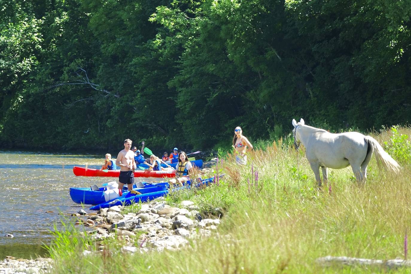 La llegada de visitantes a Asturias ha vivido este fin de semana, primero del mes de julio, su momento más intenso. Los puntos más turísticos de la región ya ven cómo sus localidades se llenan de caras nuevas que han elegido el Principado para disfrutar de sus vacaciones. La región les recibe, además, con buen tiempo este sábado, una circunstancia que, sin duda, ha animado a la mayoría a disfrutar de la naturaleza y las zonas de ocio.