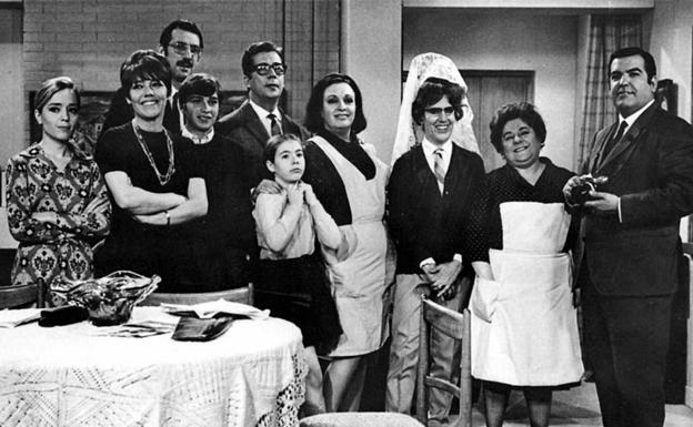 Elenco de 'La casa de los Martínez', 1966. 