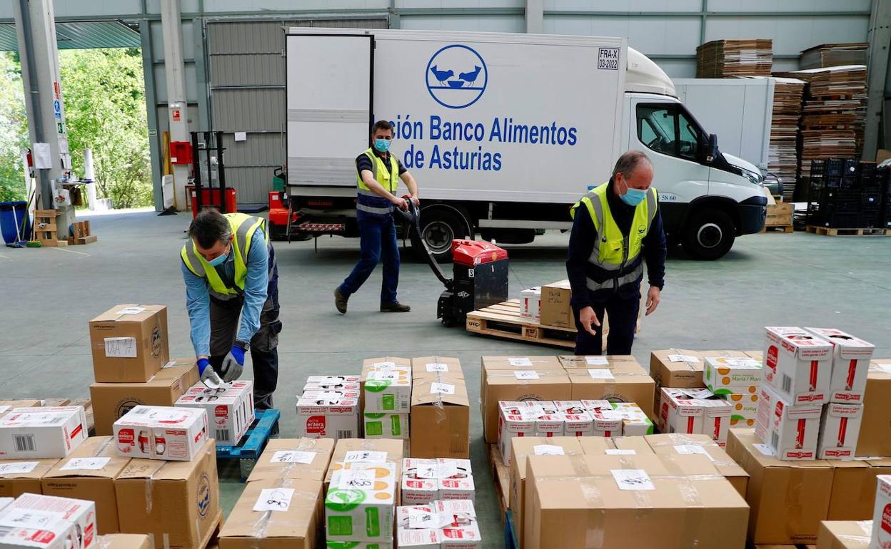 La distribución del Banco de Alimentos de Asturias creció un 55% durante la pandemia