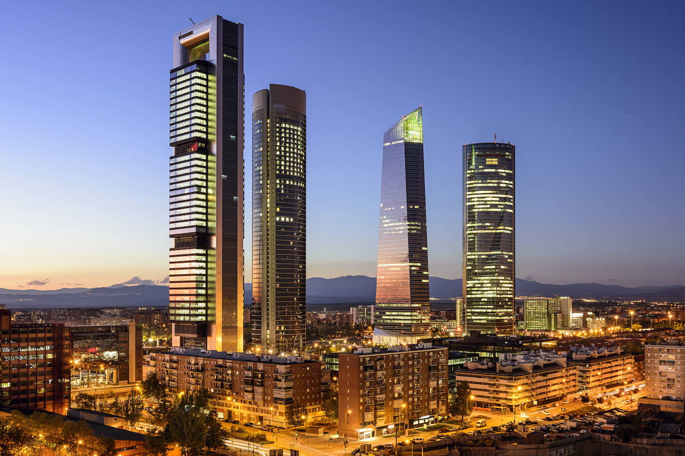 Cuatro Torres Business Area de Madrid. 