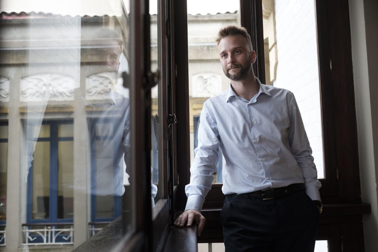 Daniel Martínez, en las oficinas de Divertia en la Casa de la Palmera. 