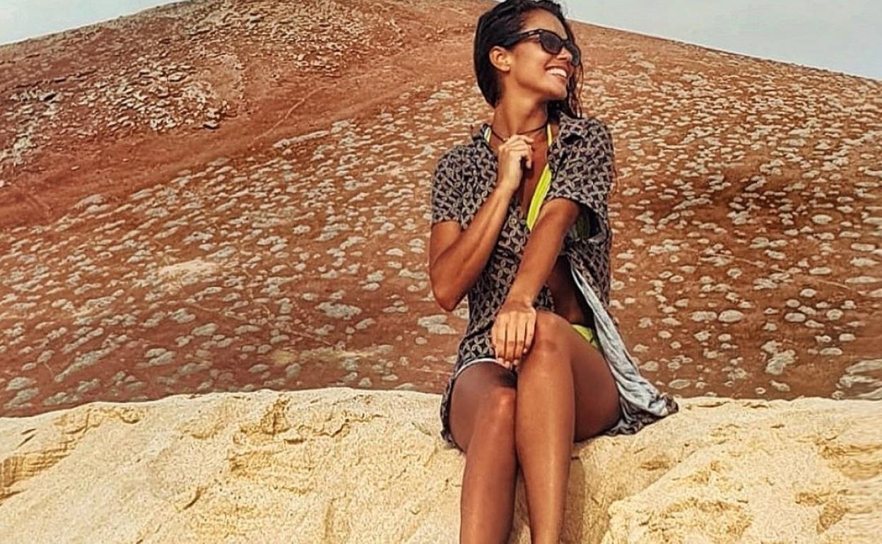 Lara Álvarez, en la isla 'La Graciosa'. 