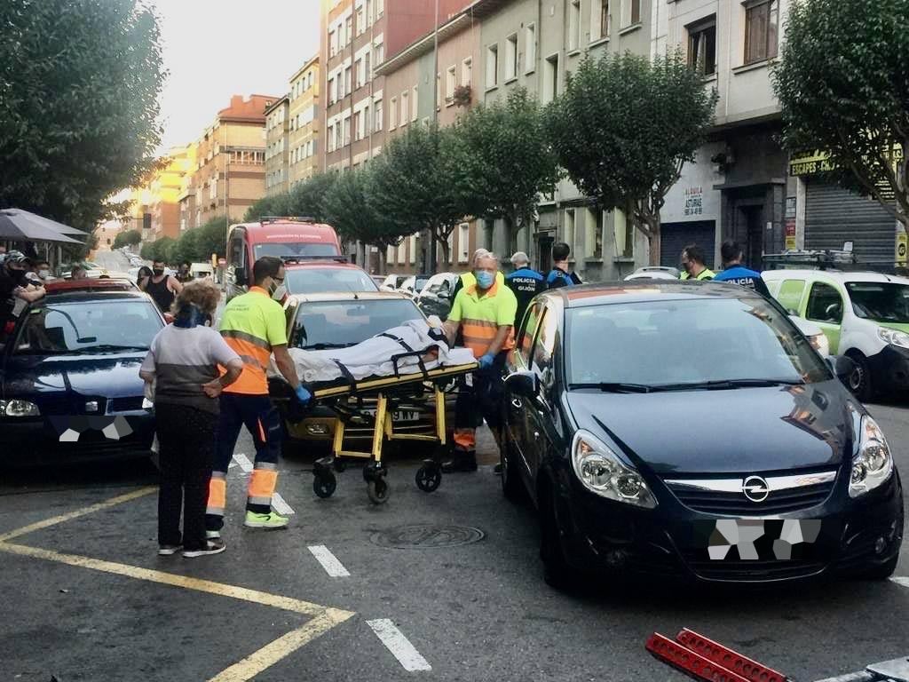 Fotos: Colsión múltiple en Gijón