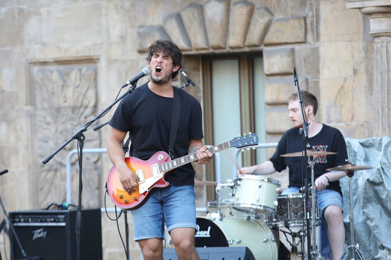 El quinteto Manitou pudo por fin actuar tras una cancelación por la lluvia. 