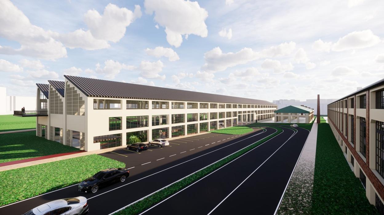 Infografía del proyecto que atravesaba el antiguo taller de Cañones. 