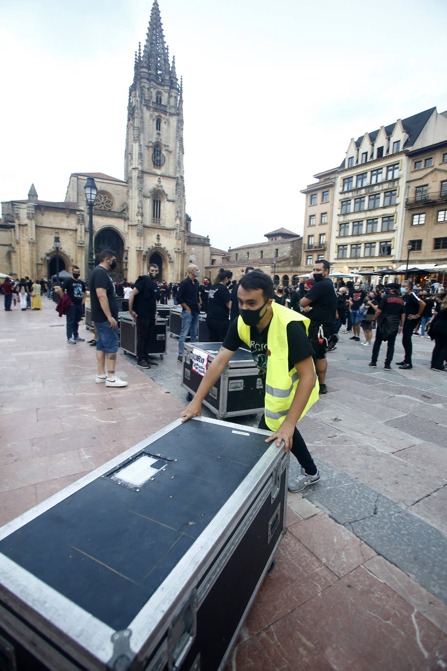 Fotos: El sector del espectáculo y de los eventos exige atención y ayudas en Oviedo