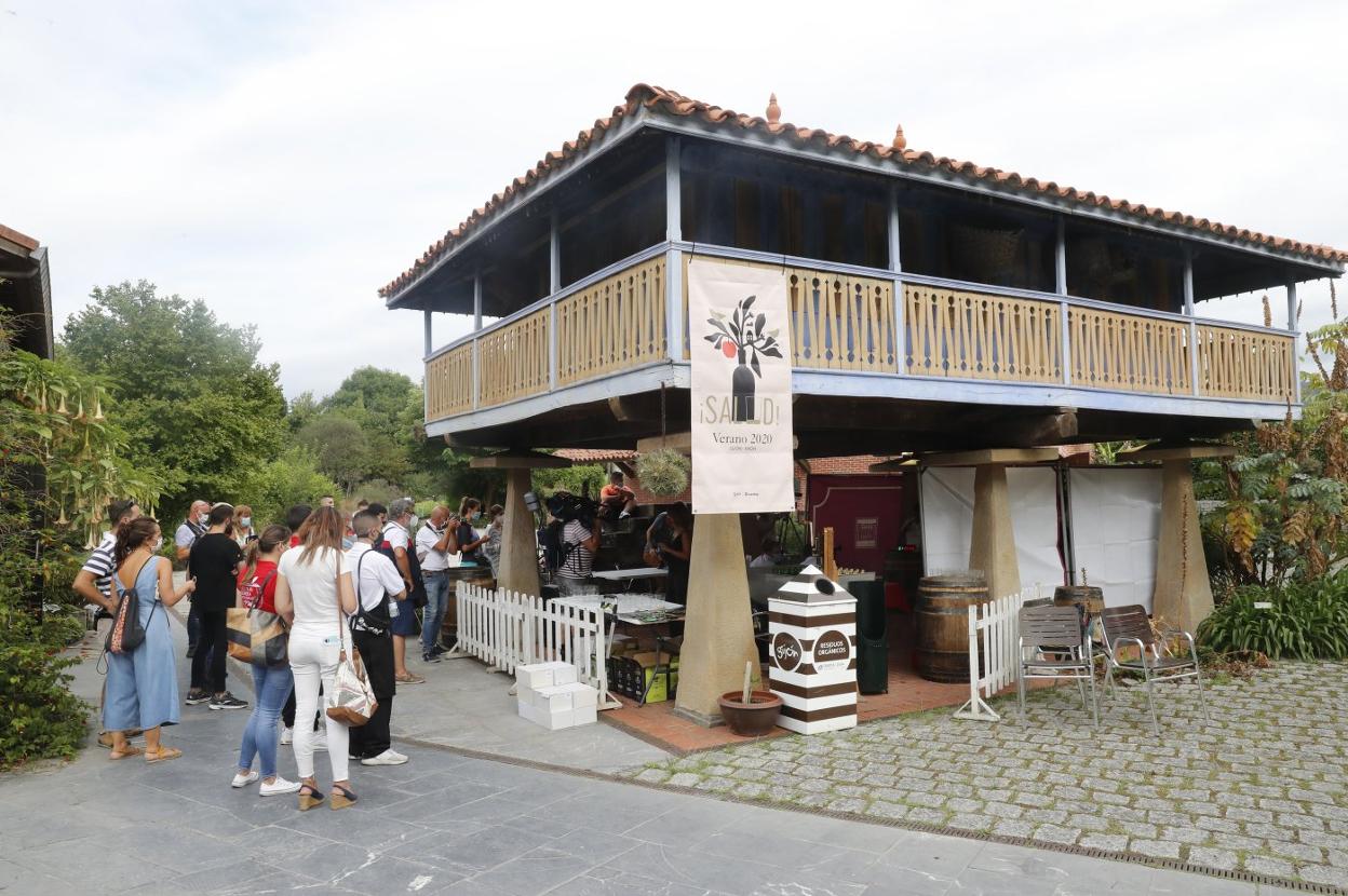 El Jardín Botánico, el pasado agosto, durante el Campeonato de Escanciadores. 