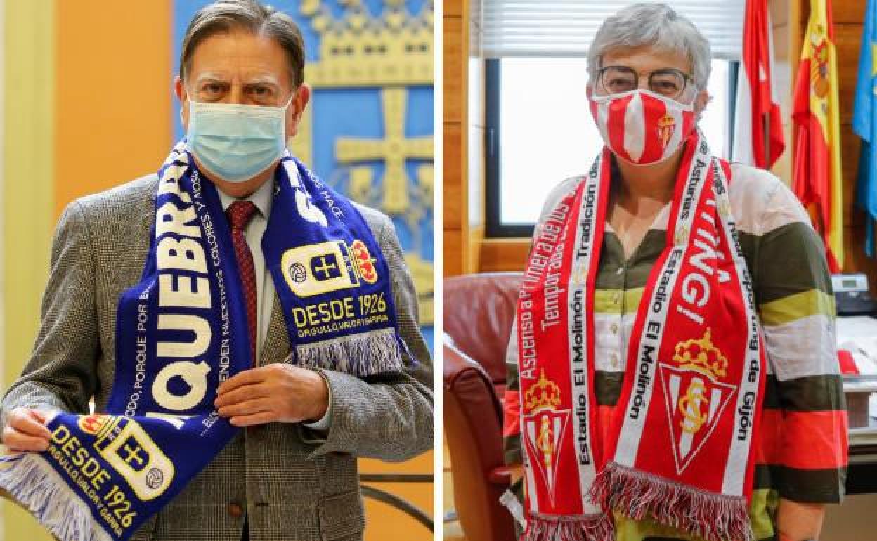 El alcalde de Oviedo, Alfredo Canteli, y la regidora de Gijón, Ana González.