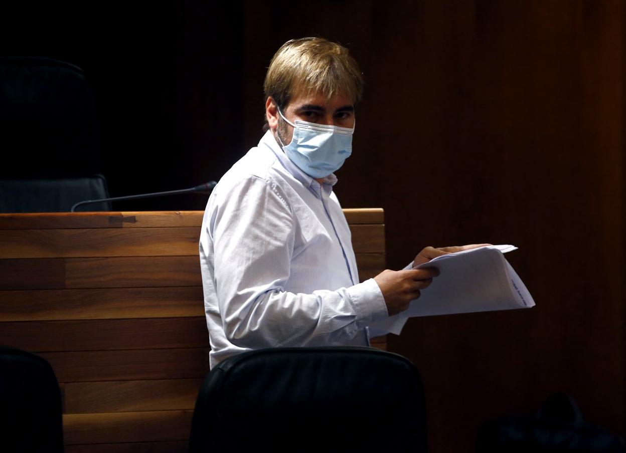 Daniel Ripa, ayer en el debate celebrado en la Junta. 