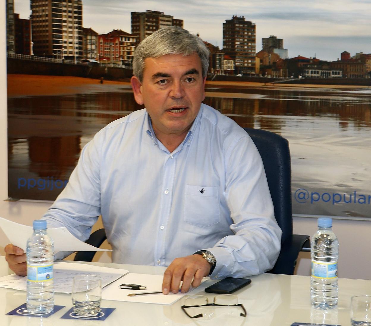 Mariano Marín, presidente del PP de Gijón. 