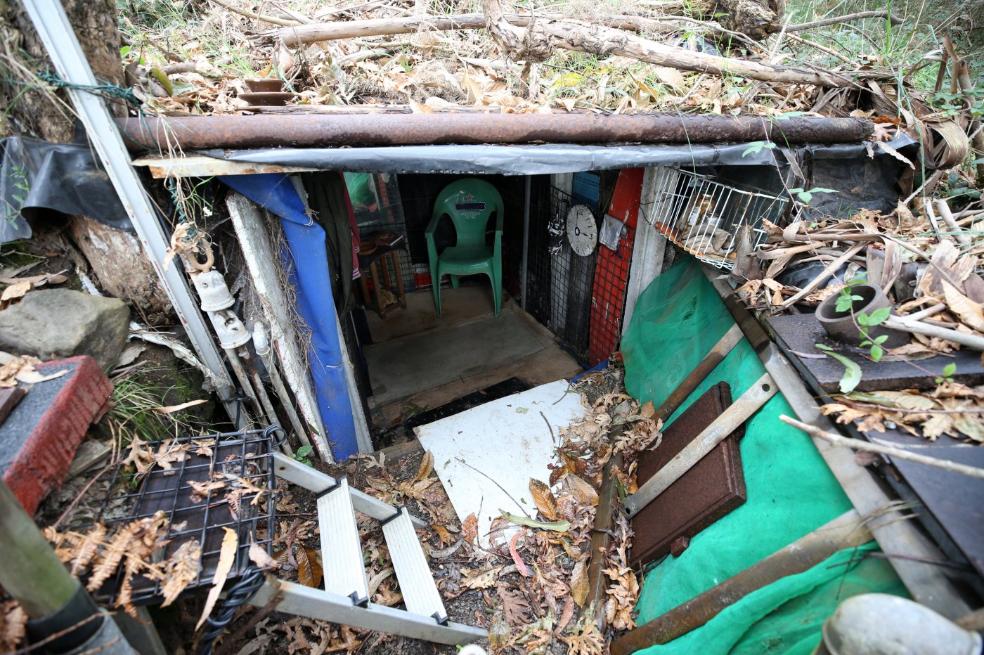 Antiguo zulo.Estado actual de la construcción, habilitada como refugio en el Naranco. 