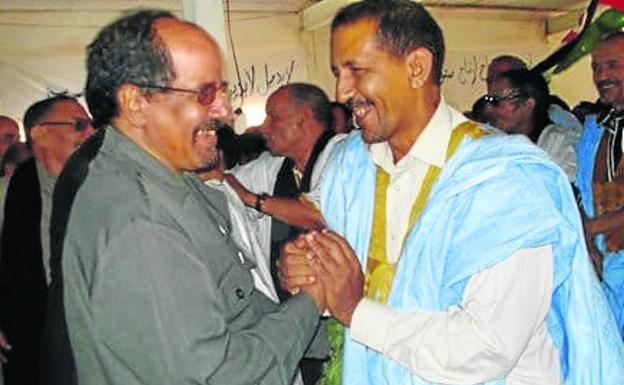 Brahim Dahane, residente en Oviedo, y el expresidente saharaui Abdelaziz.