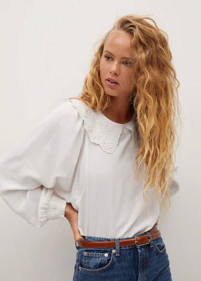 Blusa con cuello baby de Mango, 20,79 euros.