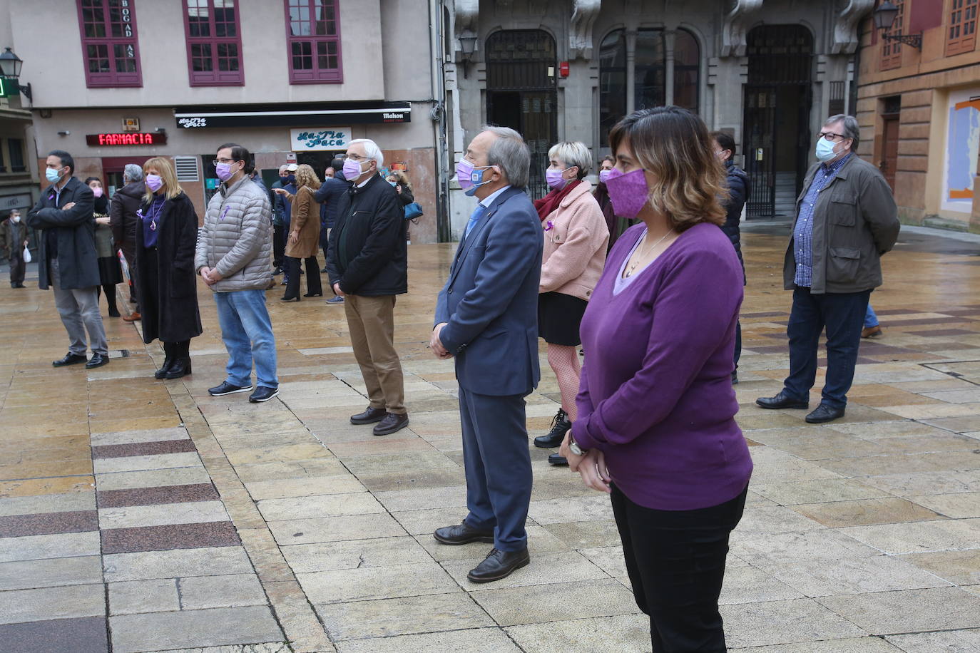 Las calles de Asturias se han teñido de morado este miércoles, 25N, para reivindicar el fin de la violencia contra la mujeres. Se han celebrado también minutos de silencio frente a los Ayuntamientos del Principado por las víctimas de violencia de género, en el día en que se conmemora el 'Día Internacional de la Eliminación de la Violencia contra las Mujeres'. Así, por ejemplo, las manifestantes de Gijón portaban carteles con el lema «Un patriarcado, mil violencias», o el Consejo Municipal de la Mujer de San Martín del Rey Auerlio ha salido a la calle con una pancarta en la que se podía leer «Sin igualdad no hay libertad» 