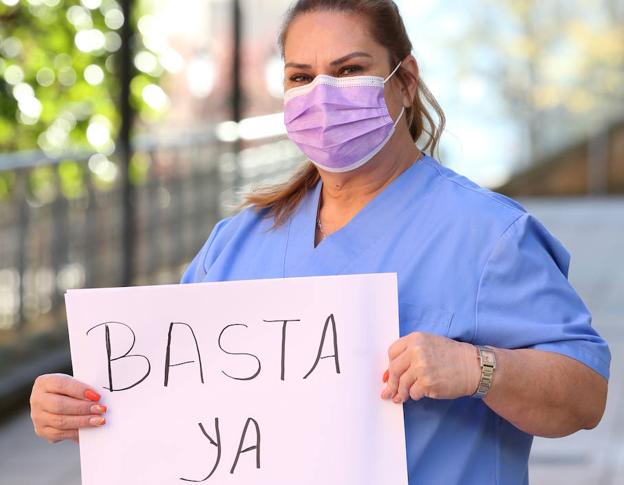 Ramona Britos, empleada doméstica en Oviedo.