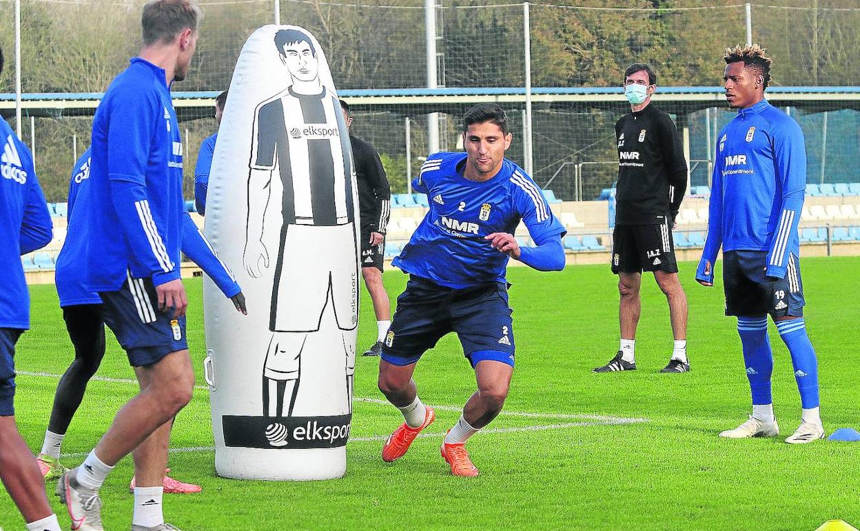 Grippo, durante un entrenamiento en El Requexón.