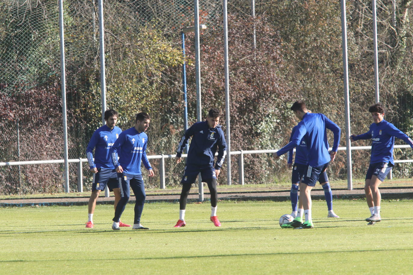 Los azules, preparando su próximo partido ante el Almería