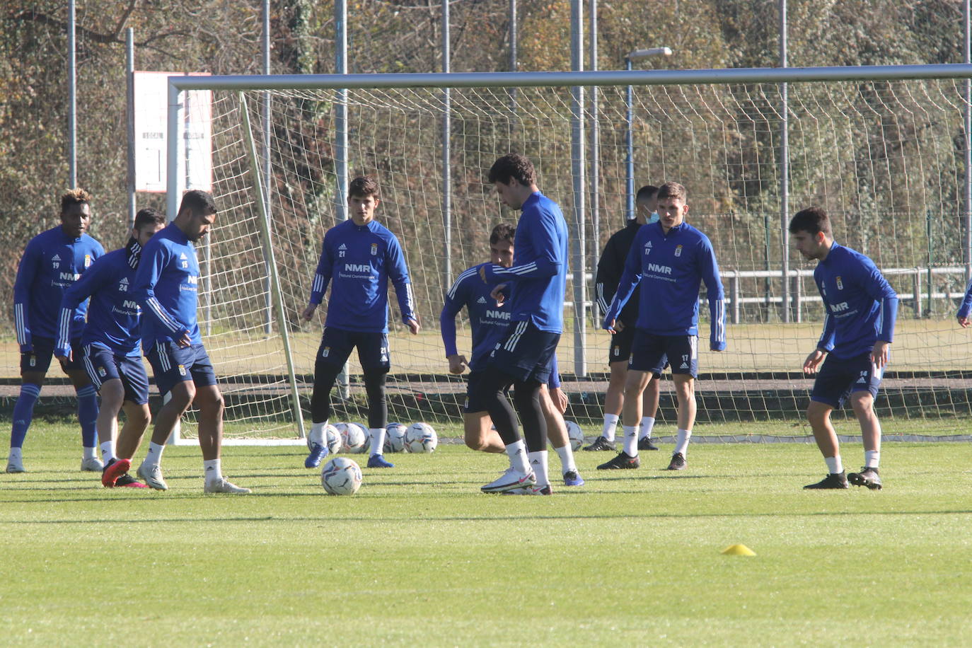 Los azules, preparando su próximo partido ante el Almería