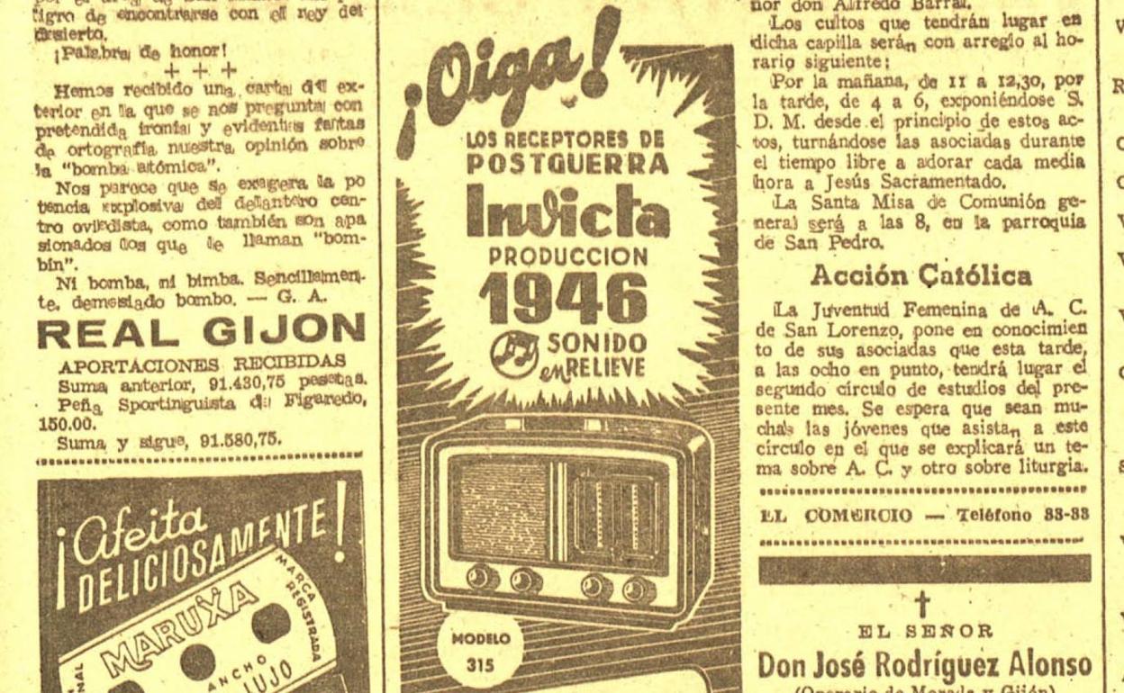 Los anuncios de Maruxa y Almacenes Pelayo.