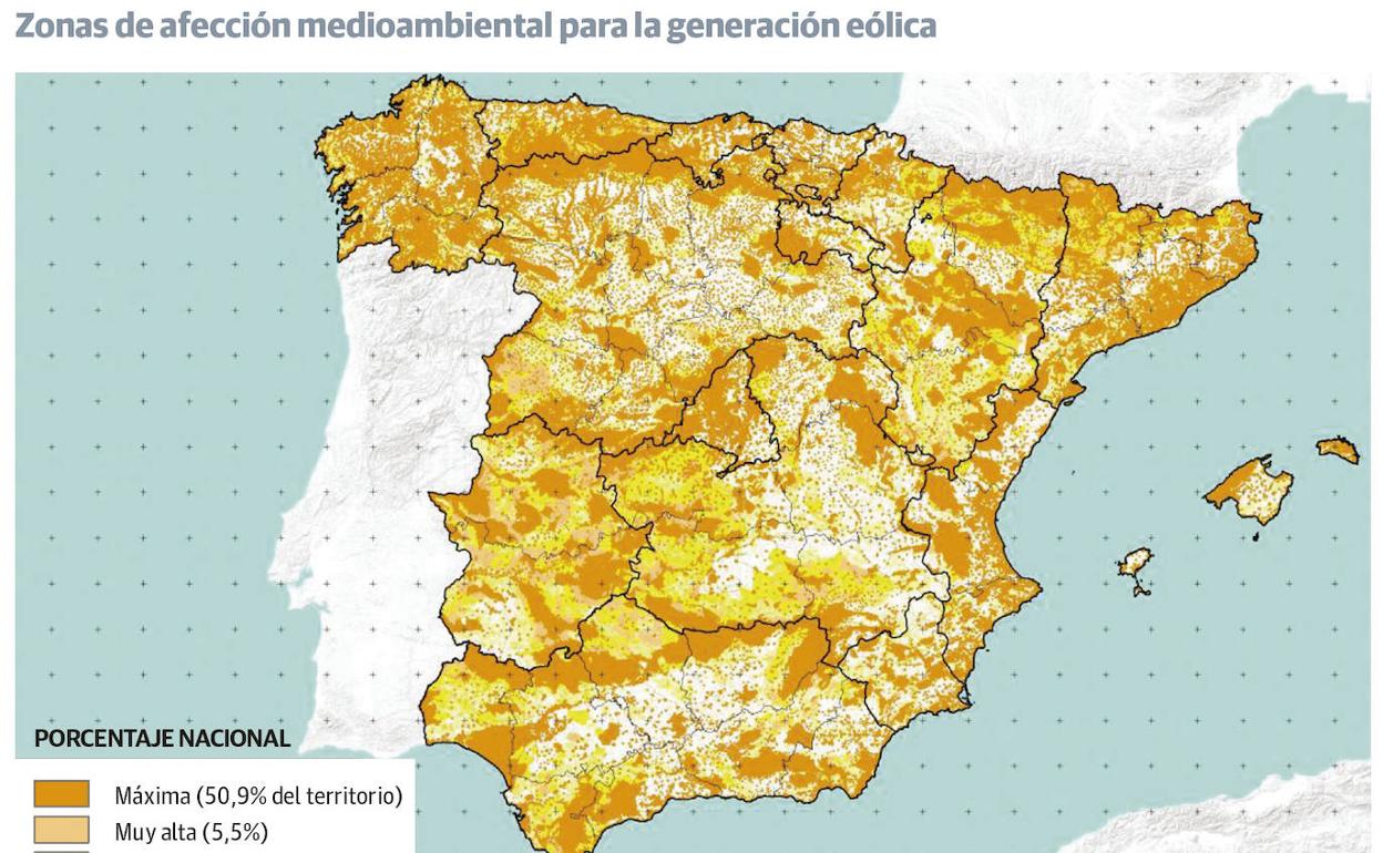 La protección ambiental limita a la energía eólica en el 70,7% de Asturias