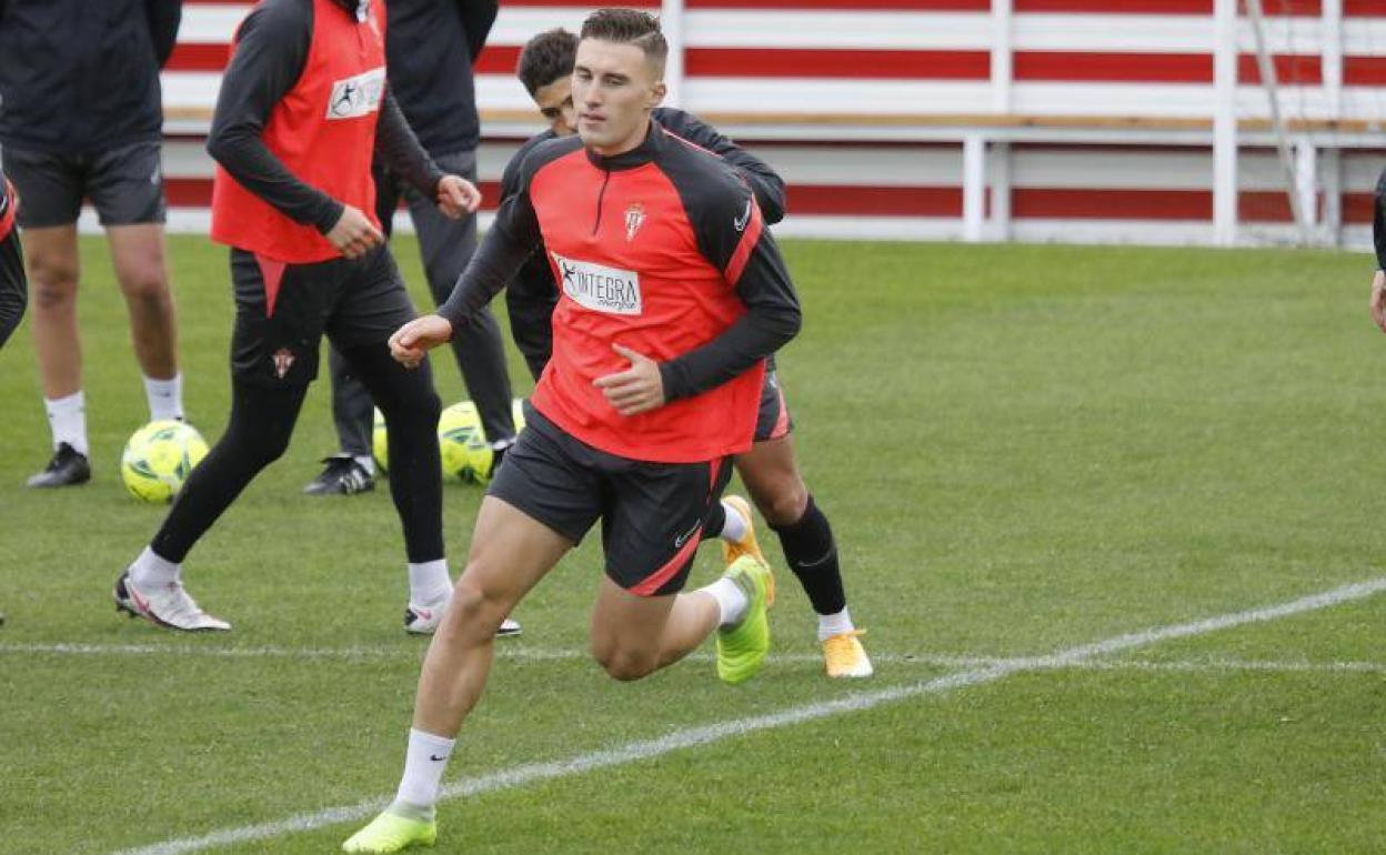 Bogdan, en el entrenamiento de este viernes.
