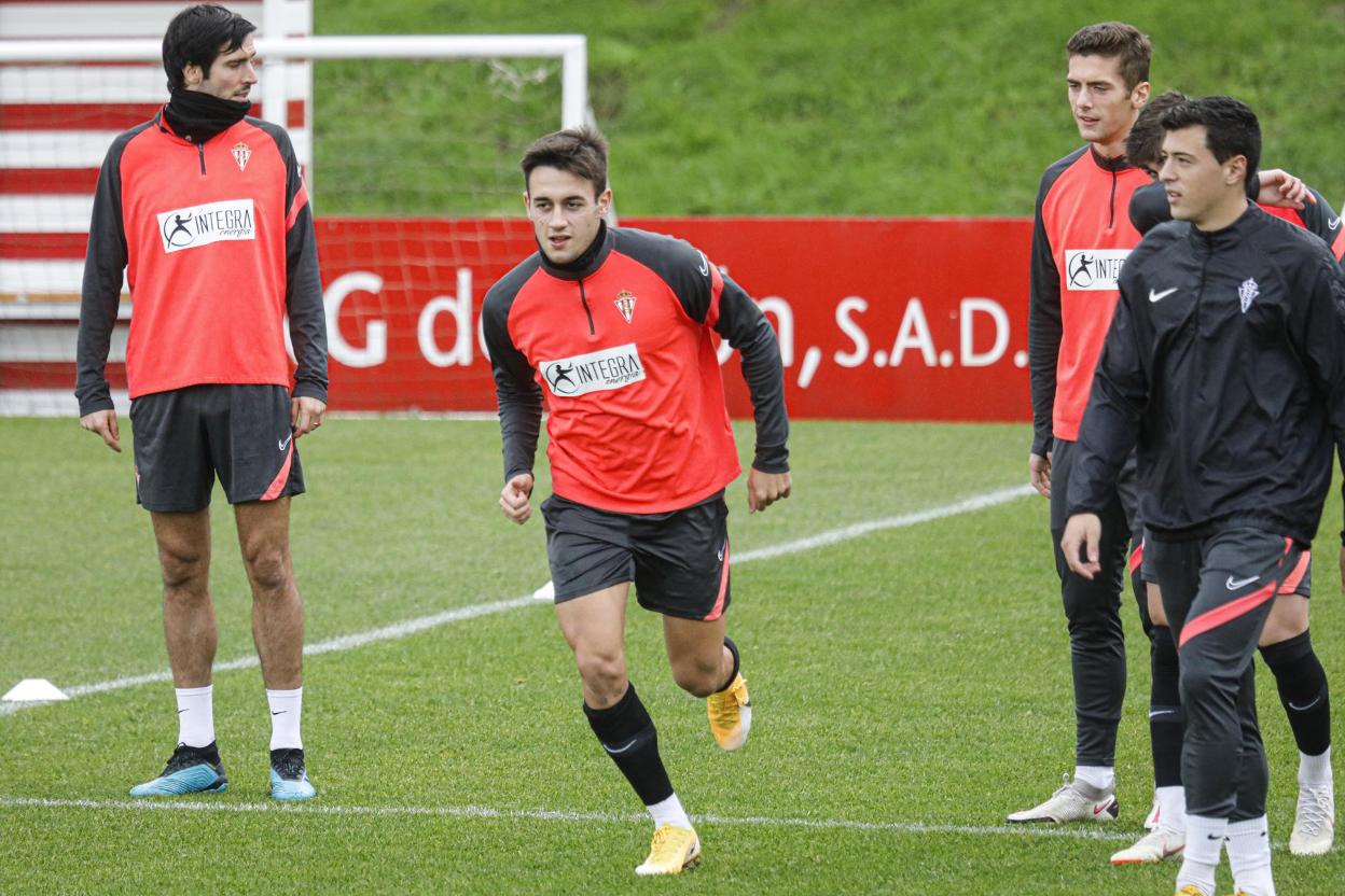 Pedro Díaz en el entrenamiento. 