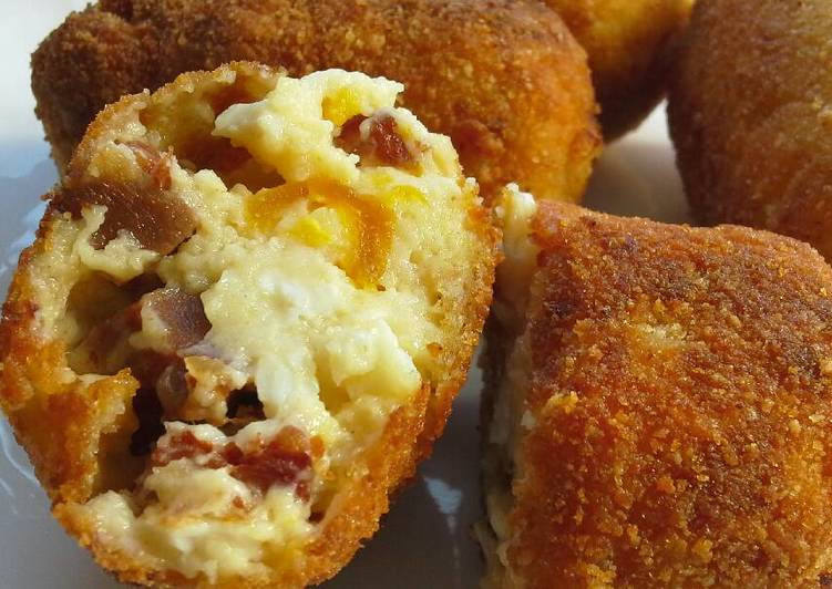 Croquetas de huevo frito 