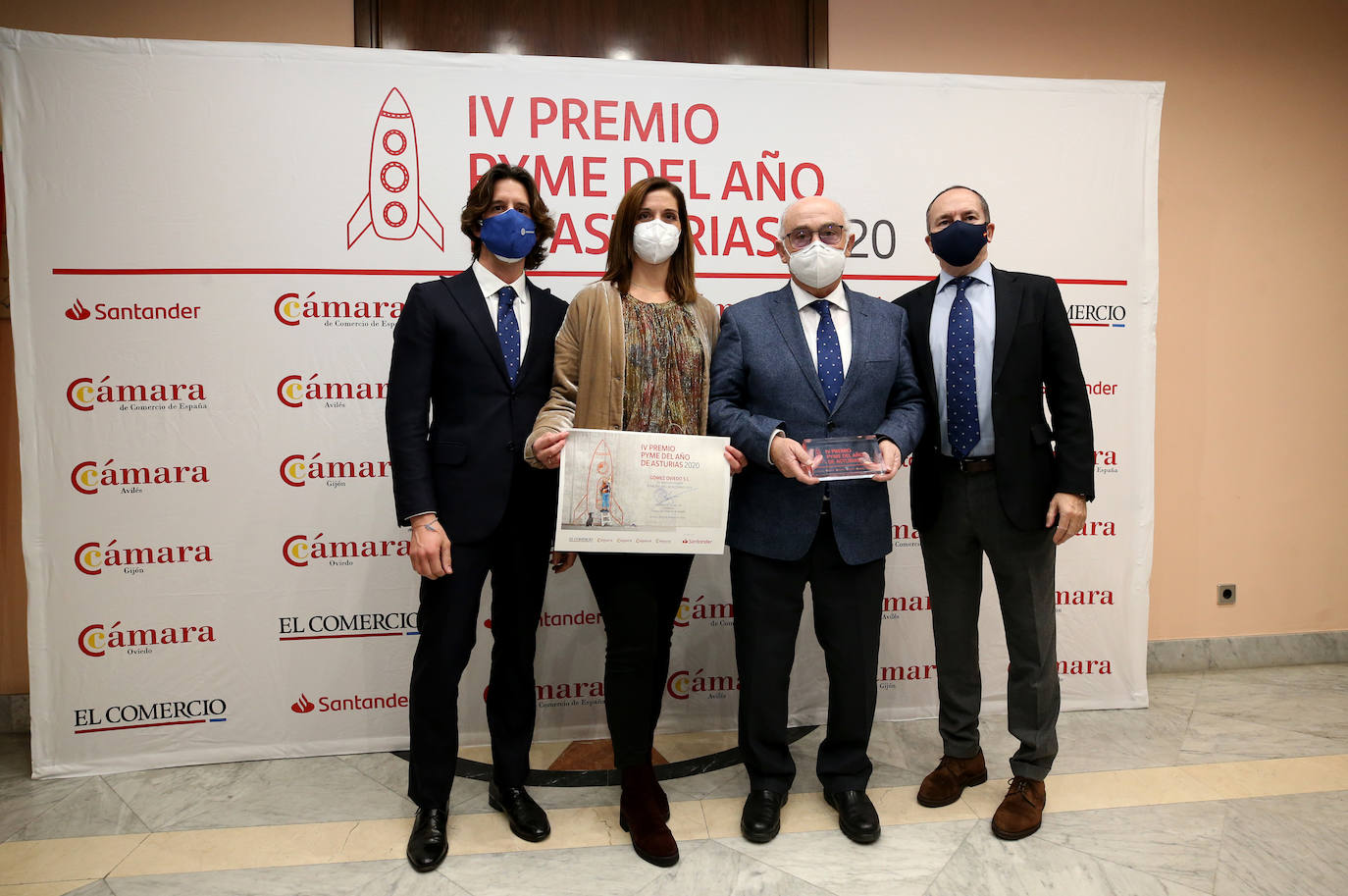 Neoalgae, I-Lanza, Intgraf, Exiom Solution y Vycas reciben el accesit de los galardones que conceden las cámaras de comercio, el Santander y EL COMERCIO