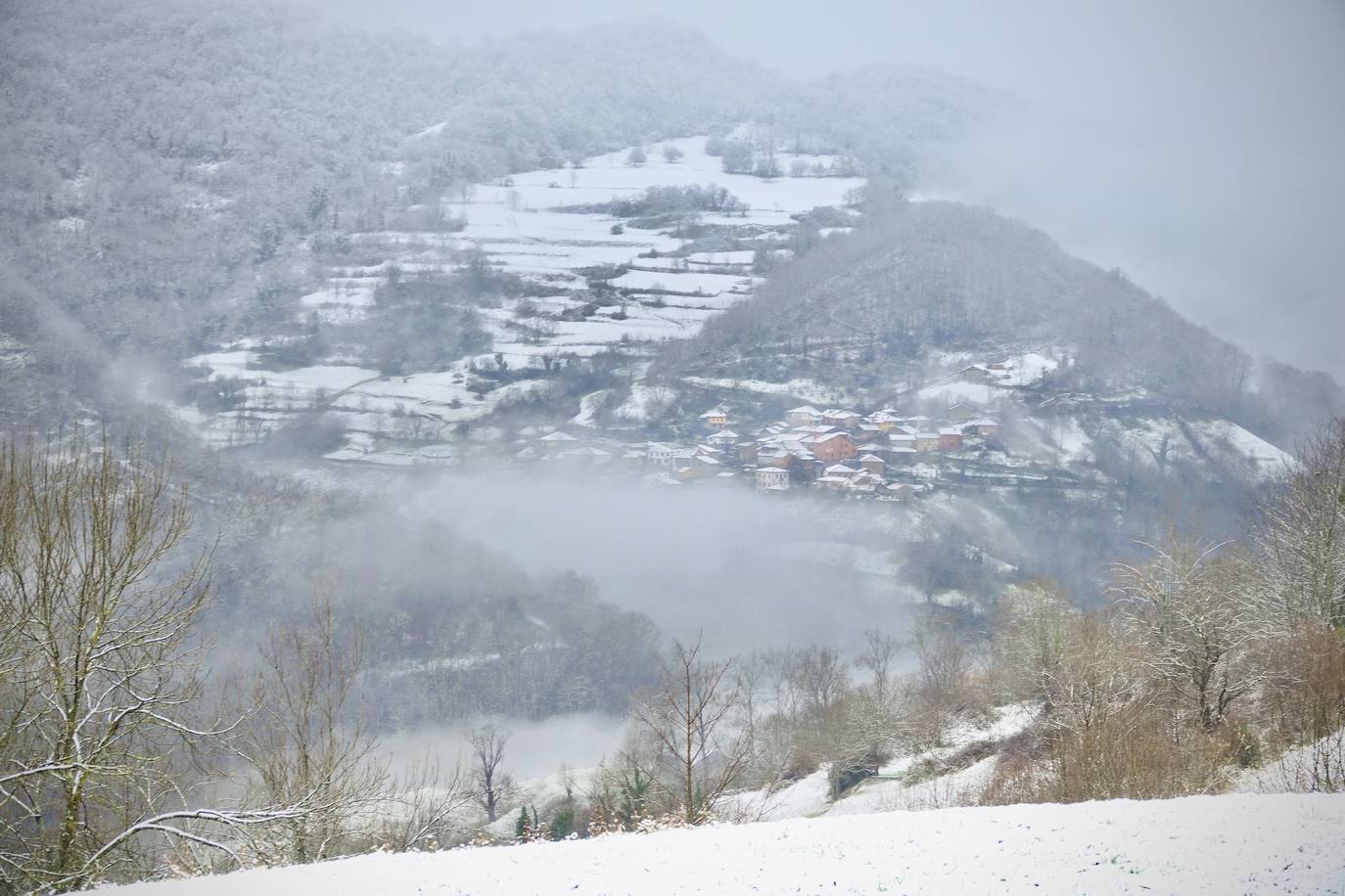 Temporal de frío y nieve en Asturias