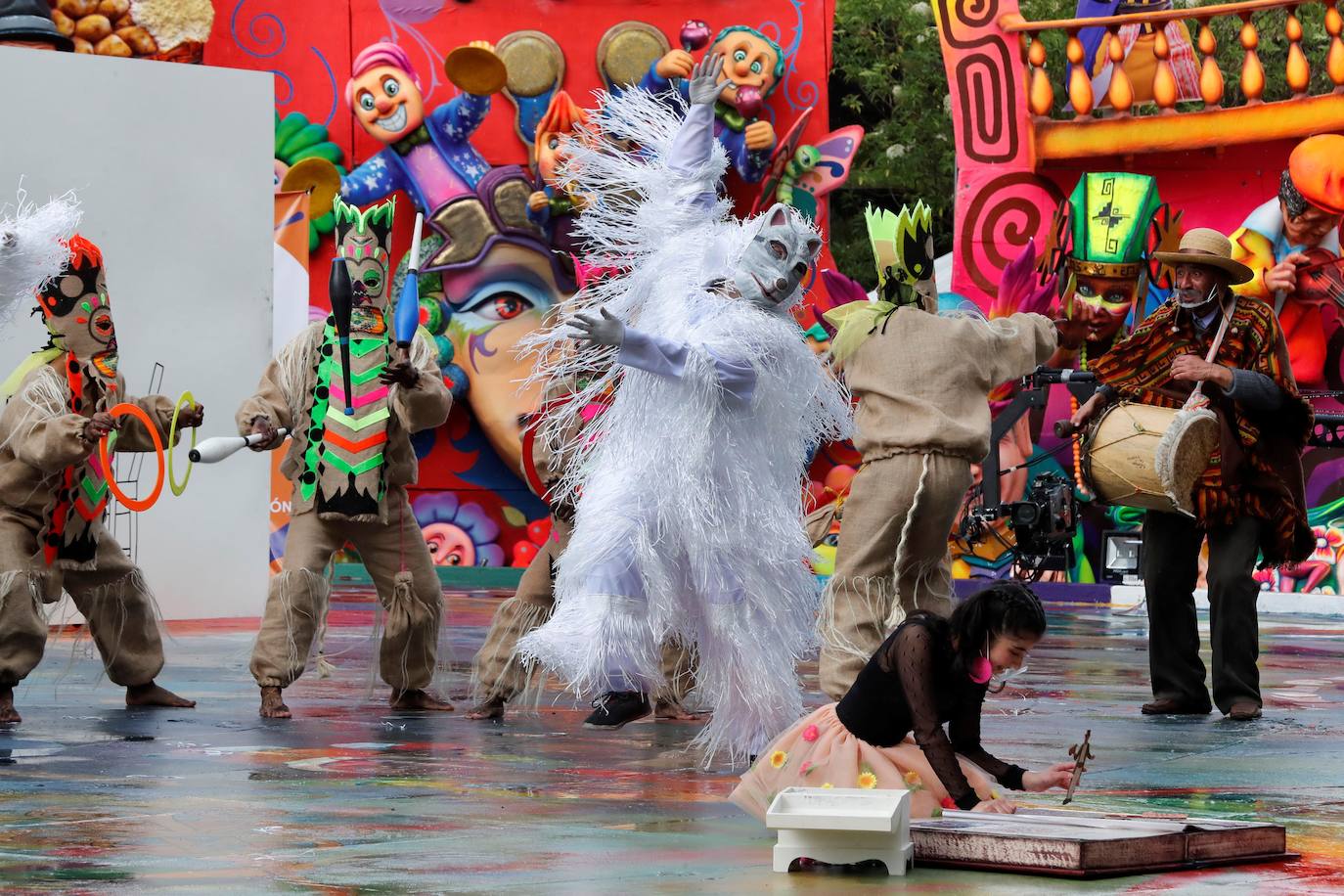 El Carnaval de Negros y Blancos, Patrimonio Cultural Inmaterial de la Humanidad, se celebra estos días con restricciones en el sur de Colombia 