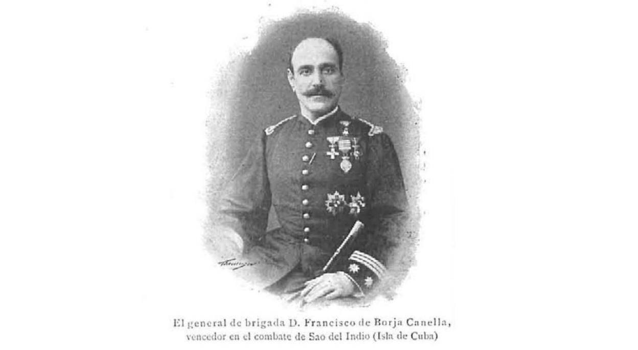 Retrato del general Canella, publicado en 'La Ilustración Artística'.