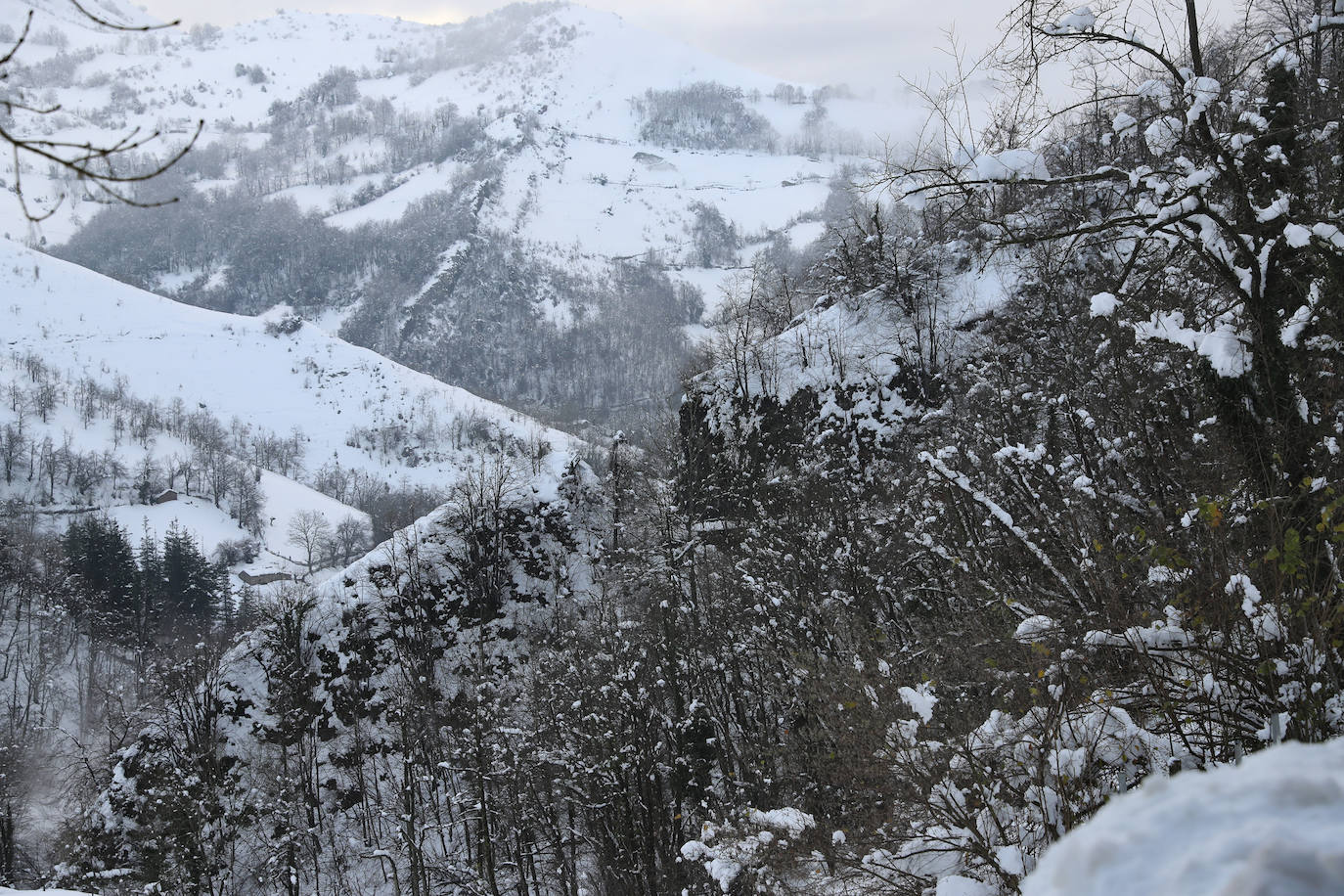 El temporal sigue sin dar tregua a Asturias. La Aemet ha decretato la alerta por las bajas temperaturas, que pueden llegar incluso a los -8ºC.