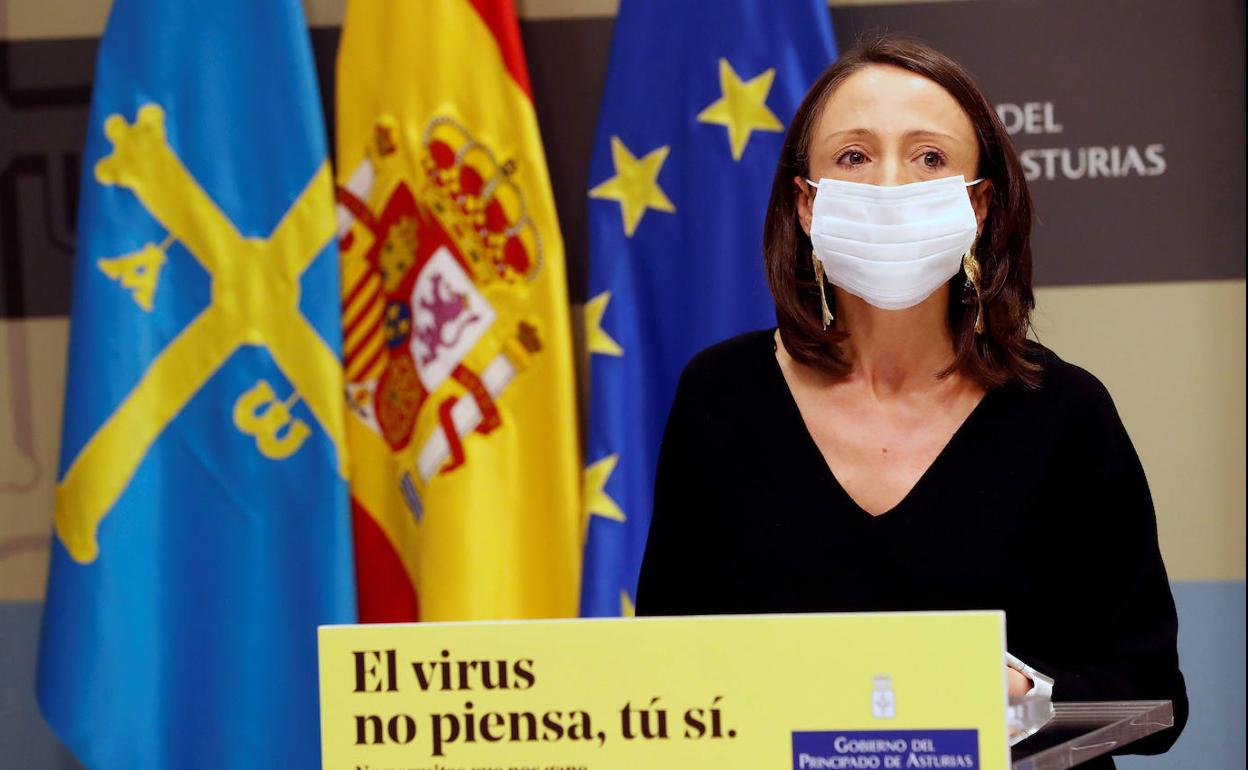 Melania Álvarez, durante la rueda de prensa de este viernes.