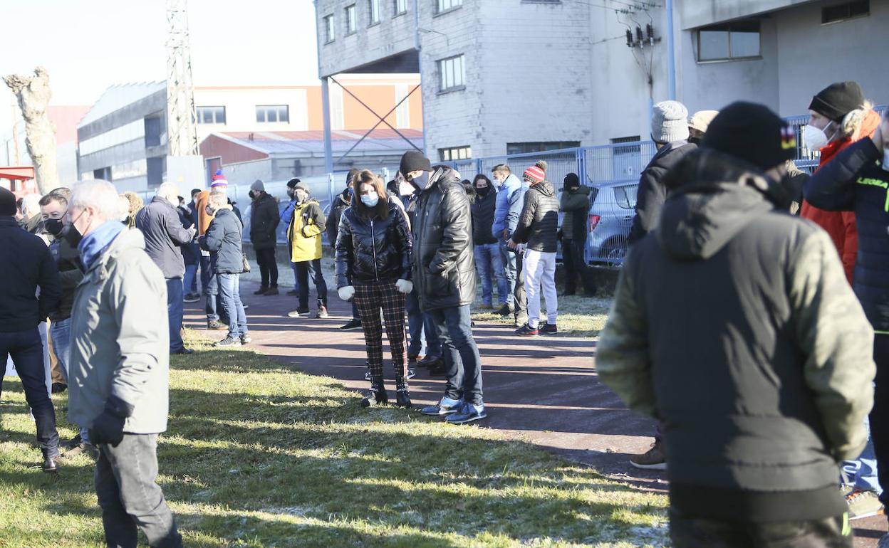 Concentración de los trabajadores de Navec el pasado 12 de enero.