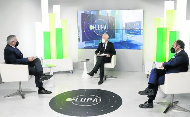 García Granda e Ignacio Villaverde, en el debate celebrado en La Lupa