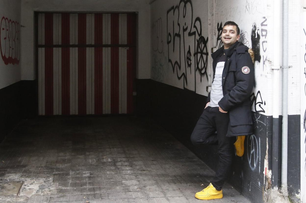 Germán Fernández, el viernes, en la calle Magnus Blikstad. 