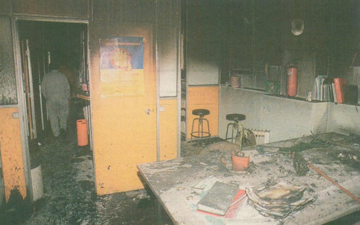 Los destrozos se calcularon en tres millones de pesetas.