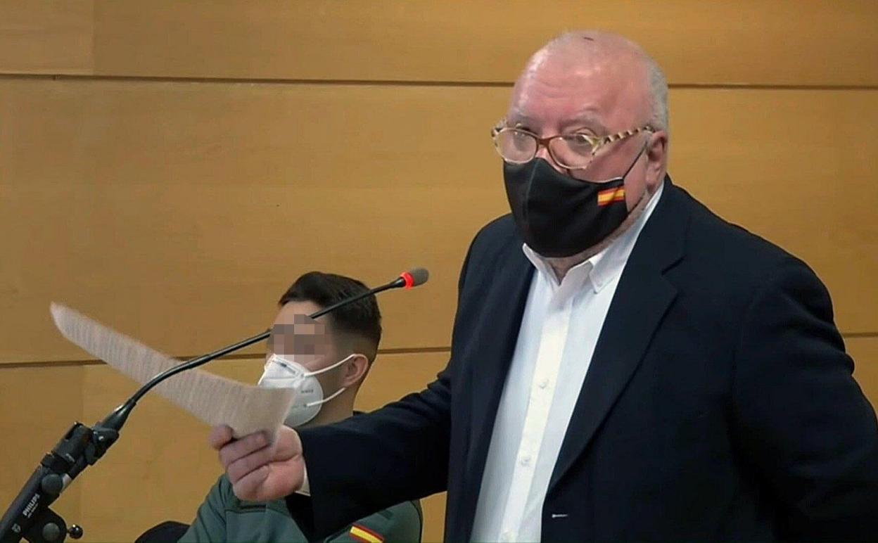 El ex comisario José Manuel Villarejo durante juicio contra él celebrado en enero. 