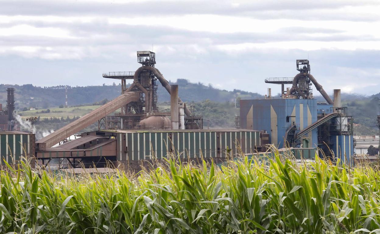 Instalaciones de Arcelor en Gijón.