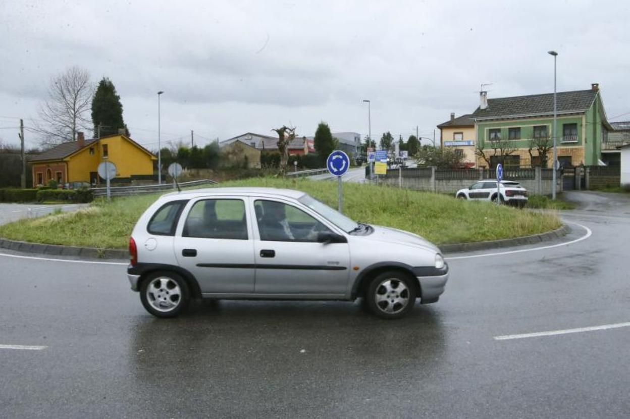 La rotonda de Naón, donde arrancará la obra. 